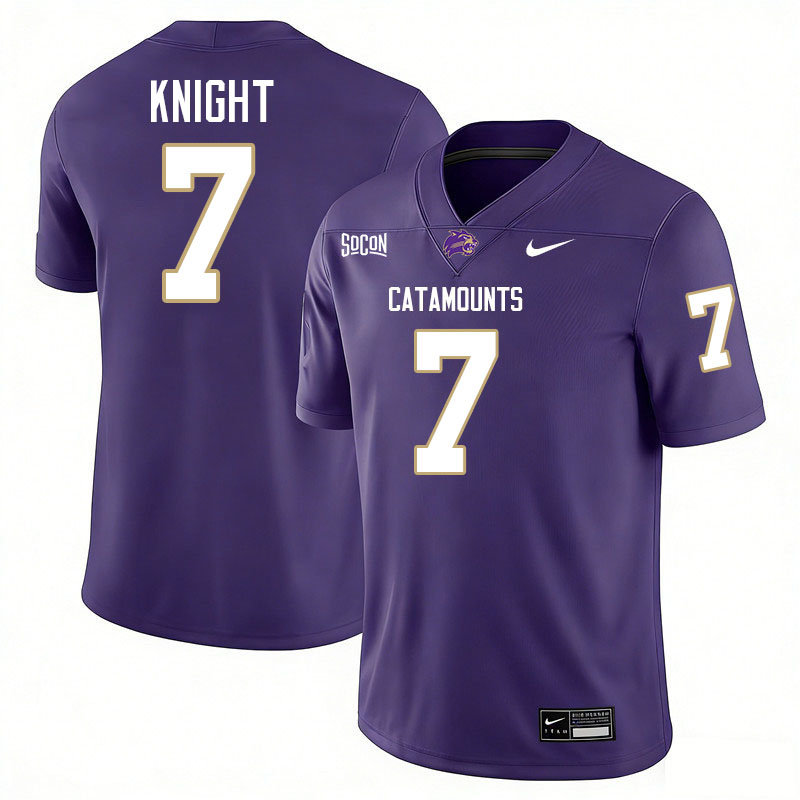 Western Carolina Catamounts #7 Malik Knight College Football Jerseys,Uniforms-Purple